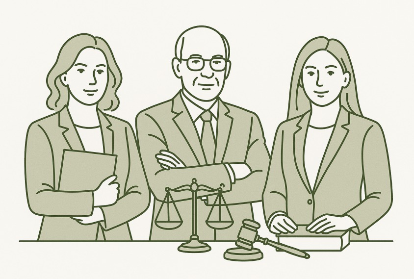 Experienced legal team illustration